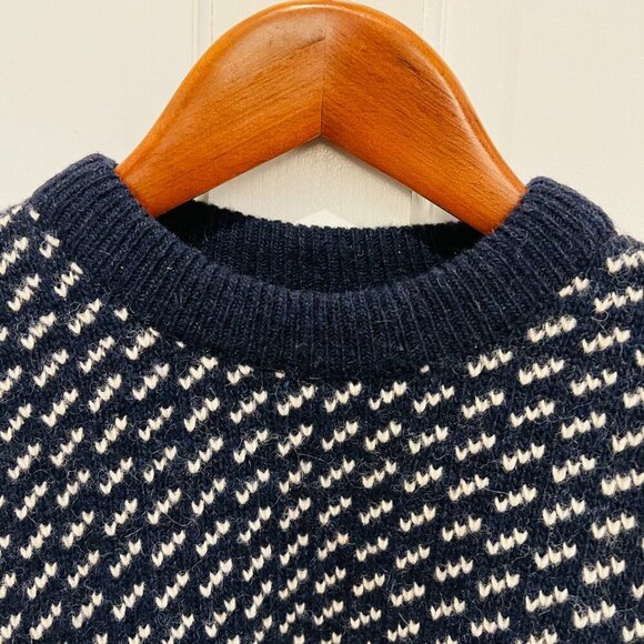 Vintage LL Bean 80's Birdseye Knit Wool Sweater Size Large - Picture 8 of 16